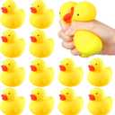 Meooeck 12 Pcs Duck Stress Relief Toy Stress Balls for Adult Mini Duck Party Favors Cute Squeeze Toys Fidget Animal Ball Fun for Birthday Party Office Birthday Christmas Stuffer Gift Classroom Prizes