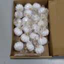 Qeeenar 40 Pcs Thanksgiving Pumpkin Decorations Pumpkin Place Card Holders with Fall Cards for Table Setting Wedding Table Decor Mini Pumpkins Tables Number Holder (White)