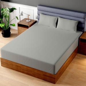 Superity Luxurious Hotel Quality Full XL Fitted Sheet 100% Cotton Ultra Soft, Skin-Friendly & Hypoallergenic Deep Pocket Fits 16 Mattress Easy Care & Snug Fit (Full XL Size -54 x 80) (Grey)