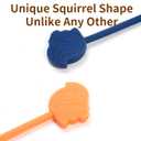 Fun Squirrel Magnetic Cable Ties 24 Pack, Reusable Silicone Cord Organizers for Home & Office, Strong Magnetic Hold, Assorted Colors, Ideal for Cable Management, Novelty Gift