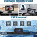 Wireless Backup Camera for Car 4.3 Inch Monitor Digital Signal Stable Rear View Camera Night Vision for Truck/Car/Pickup/SUV/ IP69 Waterproof with License Plate Backup