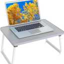 Lap Desks Laptop Tray for Bed or Couch,Portable Breakfast Serving Tray with Folding Legs,Foldable & Lightweight Mini Table, Laptop Stand for Working, Reading and Writing,Gray