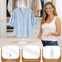 Novabright 2 Pack Shirt Display Stand 20-35 Inch Height Adjustable Mannequin Torso Clothing Display Stand T Shirt Garment Rack for Vendors Shop Retail Jacket Coat Hanger (Classic,White)