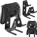 ASIEIT 2Packs Controller Holder, 2 Tier Universal Aluminum Display Stand for Desk Game Enthusiasts Gift Stand Compatible with Series XS, Elite 2, PS5, PS3, Switch Pro and Almost All Controller, Black