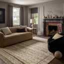 Loloi Jeremiah Brent Bleecker Collection BLE-05 Natural/Charcoal 2'-7" x 8'-0" Runner Rug Natural
