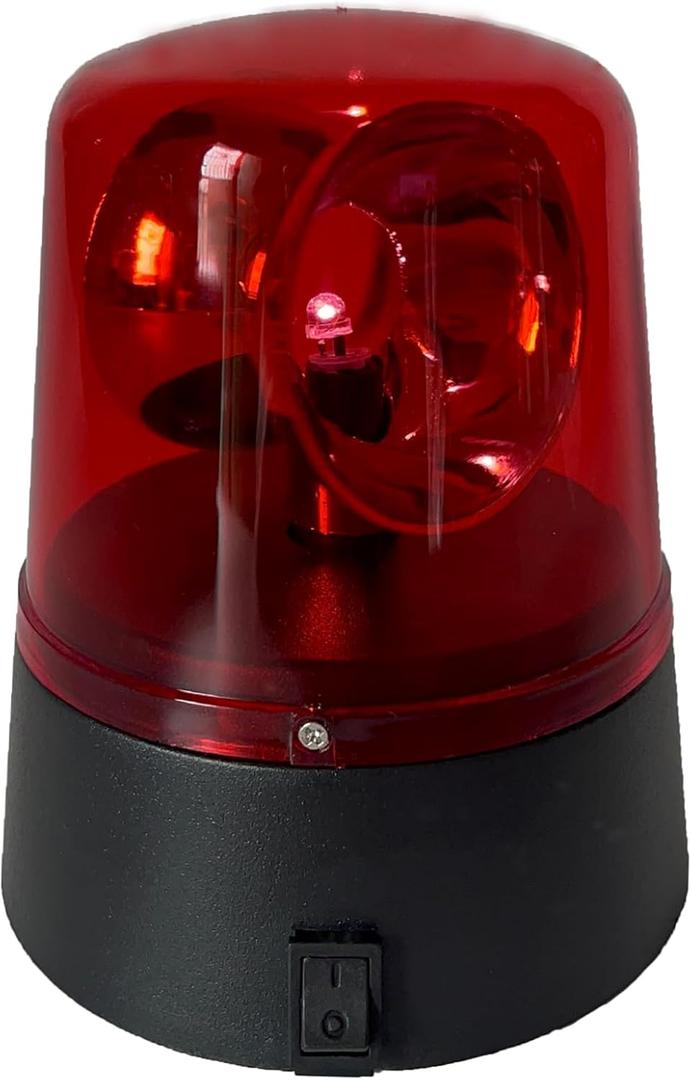 LED Strobe Light, 360 Degree Disco Party Rotating Lamp DJ Flashing Stage Lights, Emergency Police Car Beacon Siren Strobe Light with Switch Control for DJ Show Bar (Red)