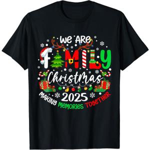 Family Christmas 2025 Matching Outfit Xmas Squad Santa T-Shirt, Size: L