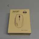 TECKNET Wireless Mouse Jiggler, Silent Click Rechargeable Mouse, Plug & Play with USB-C Adapter, 6400 DPI Ergonomic Mouse, Build-in Mouse Mover, 2.4G Computer Mice for Mac, Laptop, Desktop, PC (Grey)