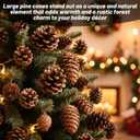 25 Pcs Large Natural Pine Cones for Crafts, 3" to 4" Tall Pine Cones Craft for Christmas, Table, Home Decor, Vase Fillers, Desk & Christmas Trees, Unscented Pinecones Crafts Ornament for Decorating