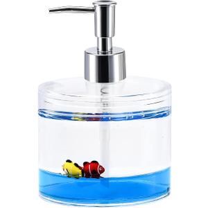 Locco Decor Acrylic Liquid 3D Floating Motion Bathroom Kitchen Soap Dispenser Fish