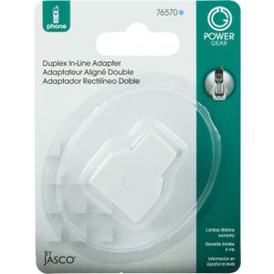 Power Gear White Duplex 4P4C in-Line Adapter, Extender for Home or Office, Ideal Used with Answering Machine, Modem, Fax Machine, 76570,1 Pack