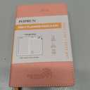 POPRUN Daily Planner 2026 (Jan - Dec), (Purse Size-4.25" x 6.25") 2026 Daily Calendar with One Page Per Day Even Weekends, Hourly Appointment Book with Pocket, PU Leather Softcover - Pink