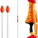 Nerf Pyrostrike Megabow, 42-Inch Bow Fires Arrows Up to 105 Feet, 2 Arrows with Soft Tips, Kids Outdoor Toys & Gifts, Ages 10+