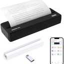 Rongta Portable Printer Wireless for Travel, 300DPI Thermal Inkless Bluetooth Mobile Printer, Support 8.5" X 11" US Letter, Compatible with Android iOS Phone & Laptops (Gray)