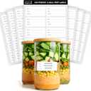 200 Meal Prep Freezer Food Labels - 2.75 x 1.25 Inch Freezer Tape Labels for Food Containers to Write On, Removable Easy Peel Off, Kitchen Pantry Storage Stickers, Oil Water Resistant