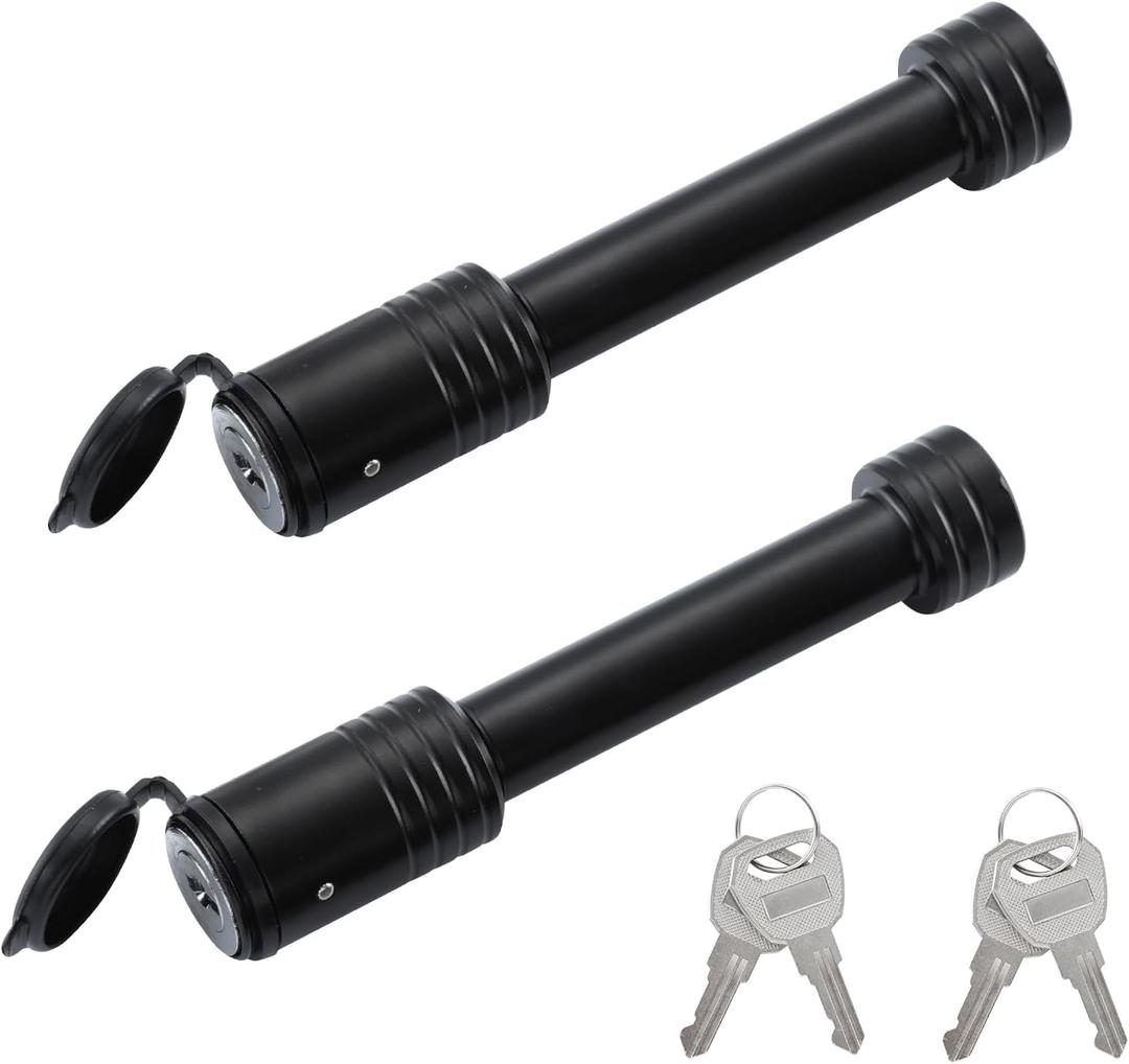 Trailer Hitch Lock, Hitch Lock with 5/8'' Dia Pin Fits 2" Receiver Tubes, for Class III IV 2 Inch Receiver, for Trailer Car Boat, KD 2 Pack