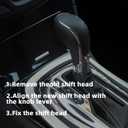 VBT Perforated Leather Shift Knob for Buick Regal - Glossy ABS Plastic Core, Direct Fit for 2009-2012 Models (4.09" L x 1.79" W)