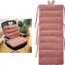 ELFJOY Desk Chair Cushion 100cm Office Chair Cushion Seat Cushion with Back Support Lounger Cushion with Fixing Band (Pink) 10046cm (39x18 Inch (Pack of 1)