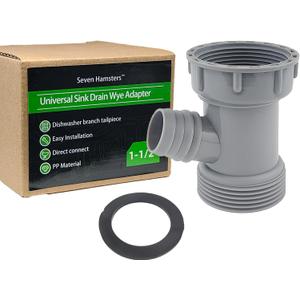 Dishwasher Drain Pipe Hose Adapter Wye, Kitchen Sink Pipe Adapter Branched Dishwasher Tailpiece Y-Shaped Strainer Connection for Tubular Drain Applications 1-1/2 Inch (Y-Shaped)