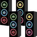 Hxezoc 4 Pcs 80s 90s Party Decorations Hip Hop Music Party Favor Large Paper Boombox Boxes Boom Box Table Centerpieces for Retro 1980s 1990s Theme Neon Birthday Disco Party Supplies