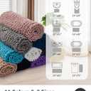 ILANGO Bathroom Rugs Dark Grey 36x24,Extra Soft Absorbent Chenille Bath Rugs,Thick Non-Slip Shaggy Bath Mat,Machine Washable Quick Dry Bath Mats for Bathroom Floor, Tub, Shower Accessories