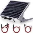 SUNER POWER 20W 12V Solar Battery Charger Maintainer, Built-in Smart MPPT Charge Controller, Adjustable Mount Bracket, Waterproof 20 Watt Solar Panel Kits for Car Automotive Boat Marine RV Trailer