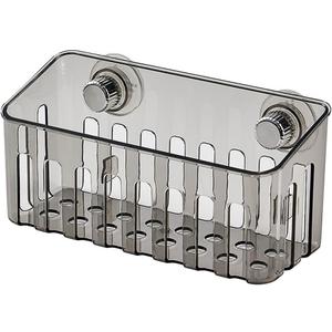 DONGKER Sink Sponge Holder,ABS Clear Suction Cup Sink Caddy Organizer for Kitchen Countertop Sponge, Soap, Dish Brush, Scrubber, Sinks Caddy (Gray silver)