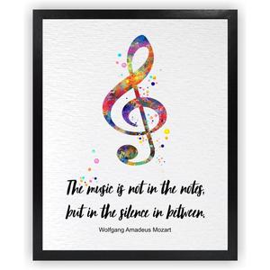 Dignovel Studios 8X10 Unframed Treble Clef Sign Inspirational Quote Music Notes Watercolor Art Print Poster Music Studio Recording Room Decor Musician Wall Decor Wall Hanging DN735
