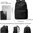 VGCUB Black School Backpacks Travel Book Bag Waterproof Work Light Aesthetic College Backpack for School Girls Boys Teens Mochilas Escolares Para Nias Casual Daypack for Women Men
