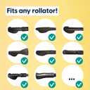 MyRollerSleeve Rollator Handle Cover (set of 2) with Gel Pads, Prevent Hand Pain, Sore Hands, with Comfy Gel Cushion, Suitable for Walker and Wheelchair, Turquoise/Yellow/Black/Orange (Green)