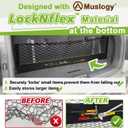 Muslogy Truck Bed Cargo Net Trunk Netting Compatible with Toyota RAV4 2019-2024 2025 Accessories, Pickup Cargo Organizer SUV Sedan Storage Net w/Heavy Duty Carabiners