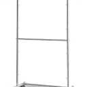 Simple Trending Standard Clothing Garment Rack, Rolling Clothes Organizer with Wheels and Bottom Shelves, Extendable, Chrome