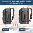 Travel Backpack, Extra Large Travel Backpack, TSA 18.4 inch Laptop Bag Flight Approved, Lightweight Business Luggage Bag, Gifts for Men Women, Black