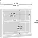 Sauder 2 Tier Book Shelf Wooden Bookcase Multipurpose Bookshelf for Home Office, Living Room, in Oiled Oak, l: 35.28" X W: 13.35" X H: 29.92"