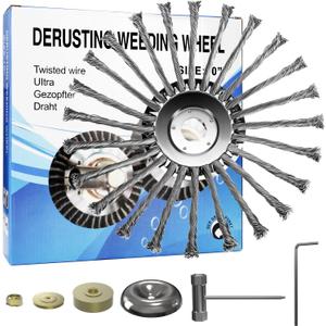 10 Inch Weed Wacker Attachments Heads,Steel Wire Rotary Brush Cutter Trimmer Head Compatible with Husqvarna, Stihl, String Trimmers, Gardening Lawnmower, Moss Grass Rust Removal