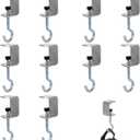 XIHIRCD 10pcs Desk Bag Hooks, Portable Purse Hook for Table Adjustable Handbag Hanger for Desk Heavy Duty Clamp-on Desktop Table Hooks for Hanging Bags, Backpack, Headphone Storage