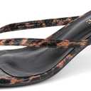 Kitten Heels for Women Square Toe Sandals Flip Flop Heels Thong Sandals Comfortable Summer 2 Inch Heels Sandals (8.5, Leopard)