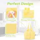 famichan Mesh Shower Caddy Portable with Drawstring, Dorm Room Essentials for College Students Girls & Boys, Large Shower Bag for Camping,Swimming,Gym,Travel,Bathroom - Yellow