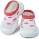 Baby Shoes Boys Girls First Walking Shoes Non Slip Soft Sole Sneakers Toddler Infant Babygirl Sock Shoes (12-18 Months Toddler, A1-pinkleopard)