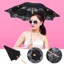 Toyvian Bridal Wedding Lace Parasol: 25.35 Inches White Lace Umbrella Women Vintage Umbrellas Handmade Boho Parasol 