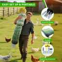 Electric Fence Netting, 47.2" H x 164'L Electric Chicken Fence, Portable Chicken Fence with Double Spiked Fiberglass Posts for Chickens, Ducks,Turkeys, Sheep, Geese in Yard, Farms,Backyards, Garden