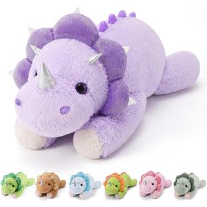 gnomantic Dinosaur Weighted Stuffed Animals, Plush Pillow for Kids, Medium