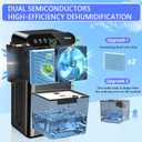 Dehumidifier for Home (98 OZ, 1000 sq ft), Small Quiet Dehumidifiers with Drain Hose, Auto Shut-Off, Sleep Mode, 3 Timer Modes, for Bedroom, Bathroom, Basement (CT6-Light Black)
