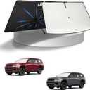 KUST Sun Shade Umbrella for 2022-2025 2026 Jeep Grand Cherokee | Custom Fit Windshield Sunshade | Foldable Sunshade with Bendable Handle | Blocks Heat & UV Scratch Resistant Keep Car Cool Sunshield