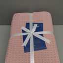 Bedsure Gentlesoft 100% Cotton Blanket King Size for Bed - Breathable and Soft for Spring Summer, Thick Cozy Waffle Weave Blanket Gifts for Women, Pink, 104x90 inches
