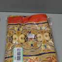Gold Medallion Curtains 96 Inches Long, Boho Farmhouse Light Filtering Rod Pocket Drapes with Tassel Trim for Bedroom Living Room, 2 Panels