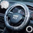 1000 Pcs Universal Disposable Steering Wheel Cover Plastic Clear Steering Wheel Protectors with Elastic for Car Maintenance, Body Repair Shops and Car Interior Protection