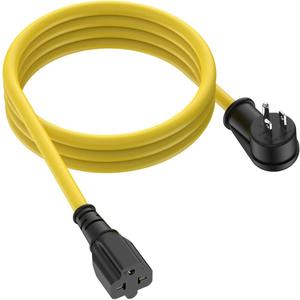 6FT Heavy Duty 15Amp Right-Angle Extention Cable, 12AWG 90-Degree 15 Amp Household Plug to 20 Amp T Blade Adapter cord, Nema 5-15P to 5-20R,5-15P to 6-15R/20R, 125V 15A to 20A AC Power Cable Extension