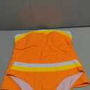 Beachsissi Bandeau Swimsuits for Women Strapless Swimwear Bathing Suits Tummy Control Color Block Tankini Sets Size L