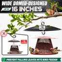 [Solid Steel]16-Inch Hanging Bird Feeder Baffle, Metal Squirrel Baffle for Bird Feeder Pole, Squirrel Proof Baffle Dome Baffle Weather Guard, Bird House Guard for Outdoor Shepherd's Hook, Hummingbird
